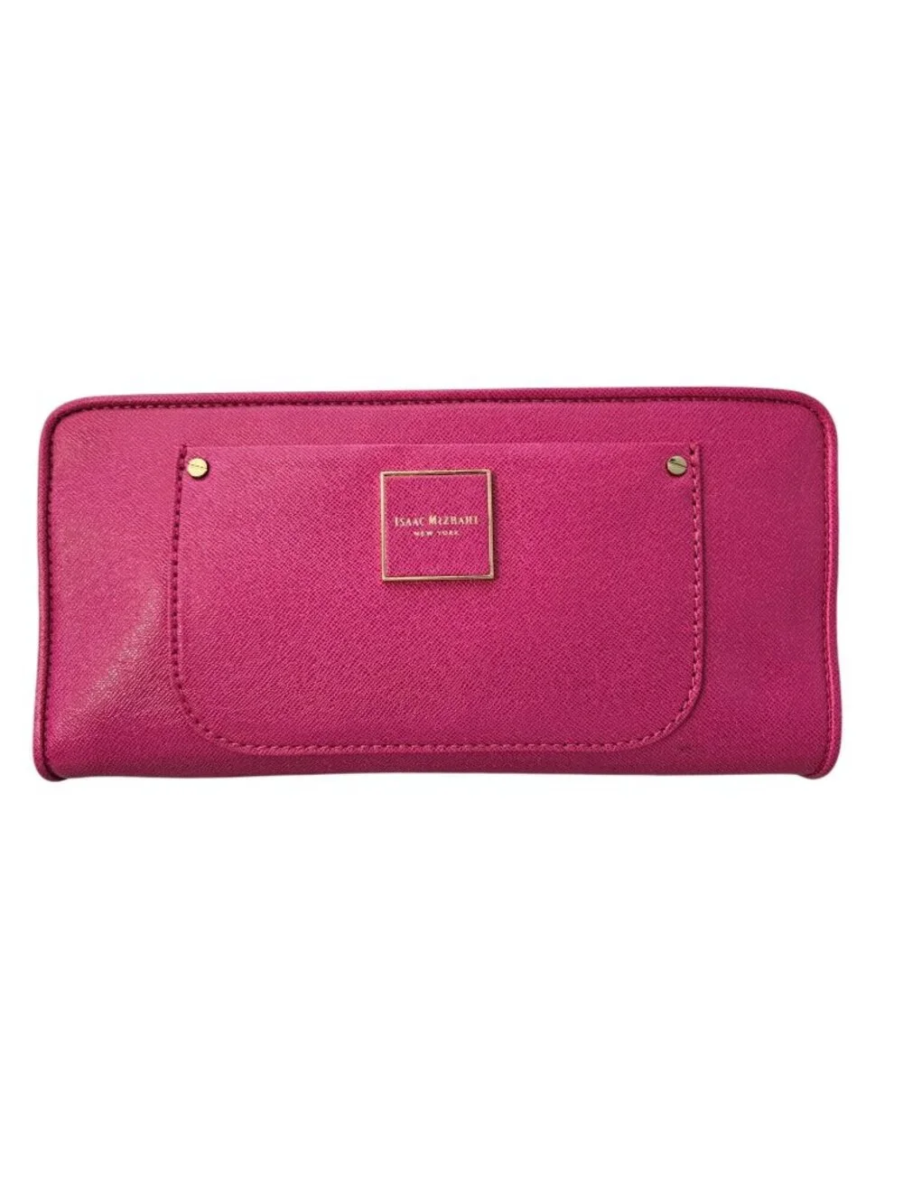 Isaac Mizrahi The Valerie Collection Fushia/Pink Zip Around Clutch